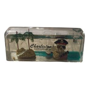 Charleston South Carolina Pirate Souvenir Water Globe Paper Weight